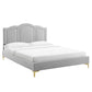 Emerson Performance Velvet King Platform Bed By Modway - MOD-6859 | Beds | Modishstore - 15