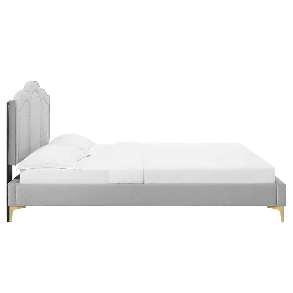 Emerson Performance Velvet King Platform Bed By Modway - MOD-6859 | Beds | Modishstore - 22