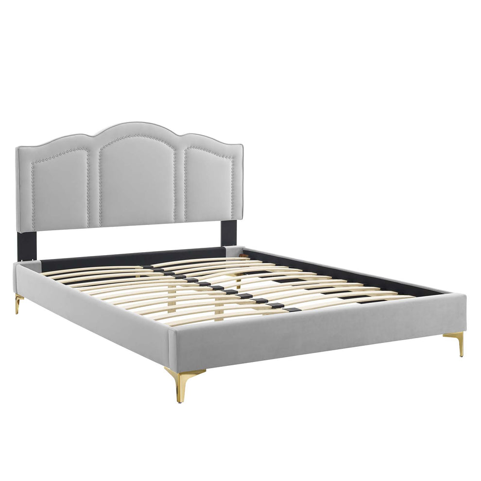 Emerson Performance Velvet King Platform Bed By Modway - MOD-6859 | Beds | Modishstore - 23