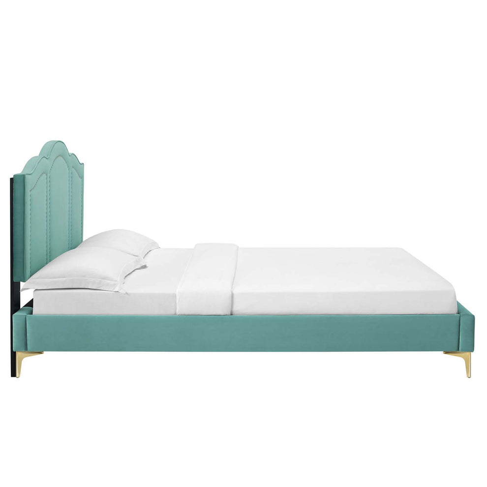 Emerson Performance Velvet King Platform Bed By Modway - MOD-6859 | Beds | Modishstore - 36