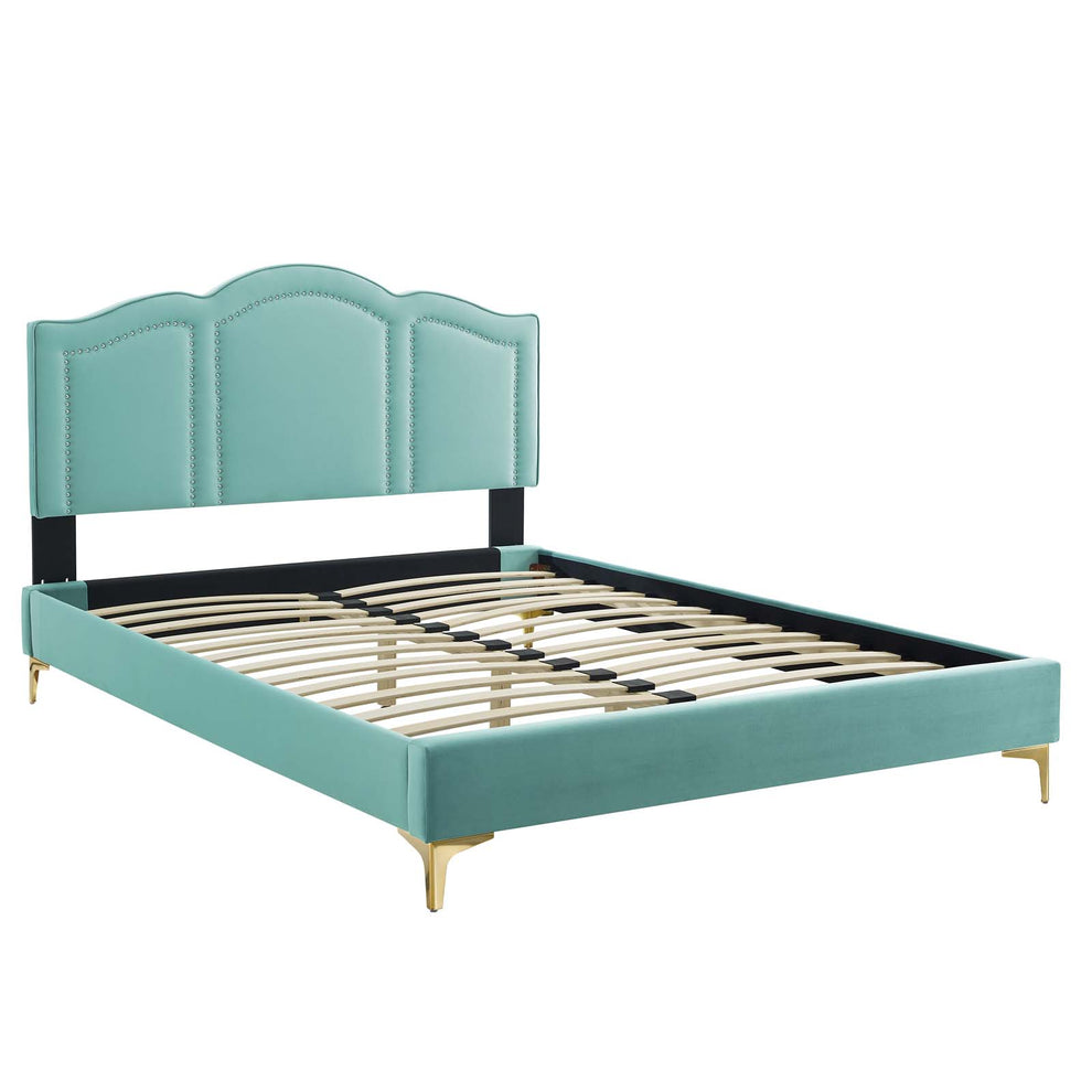 Emerson Performance Velvet King Platform Bed By Modway - MOD-6859 | Beds | Modishstore - 37
