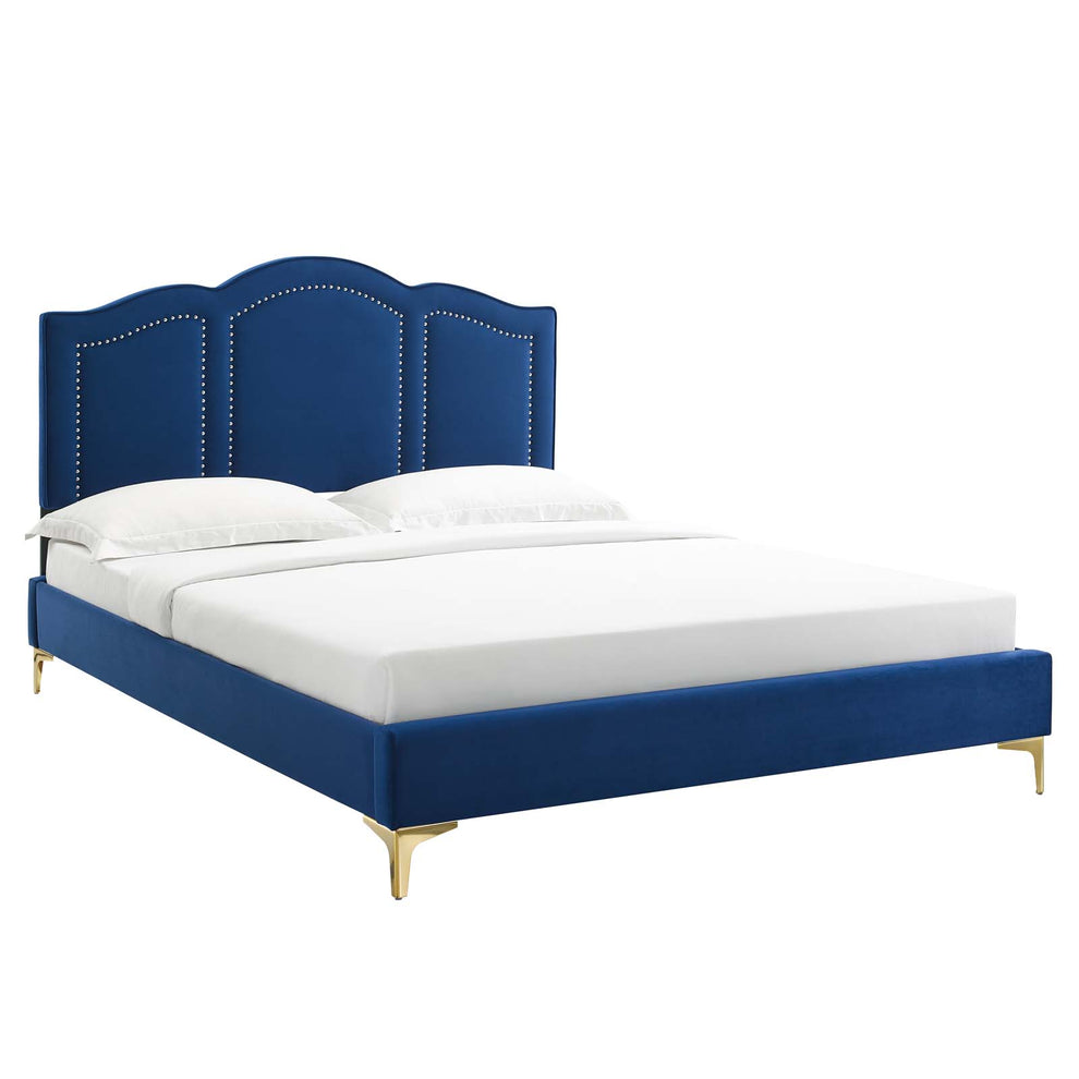Emerson Performance Velvet King Platform Bed By Modway - MOD-6859 | Beds | Modishstore - 43