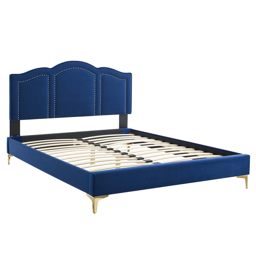 Emerson Performance Velvet King Platform Bed By Modway - MOD-6859 | Beds | Modishstore - 51