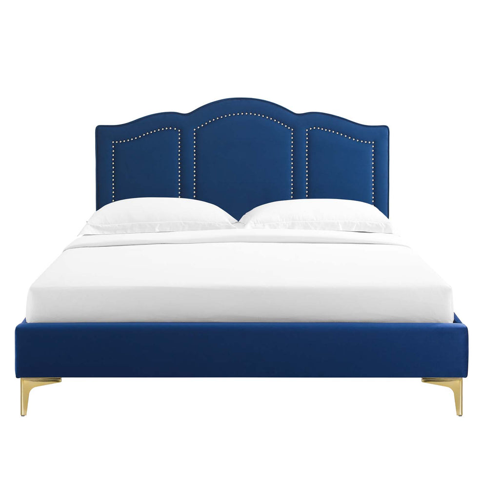 Emerson Performance Velvet King Platform Bed By Modway - MOD-6859 | Beds | Modishstore - 56