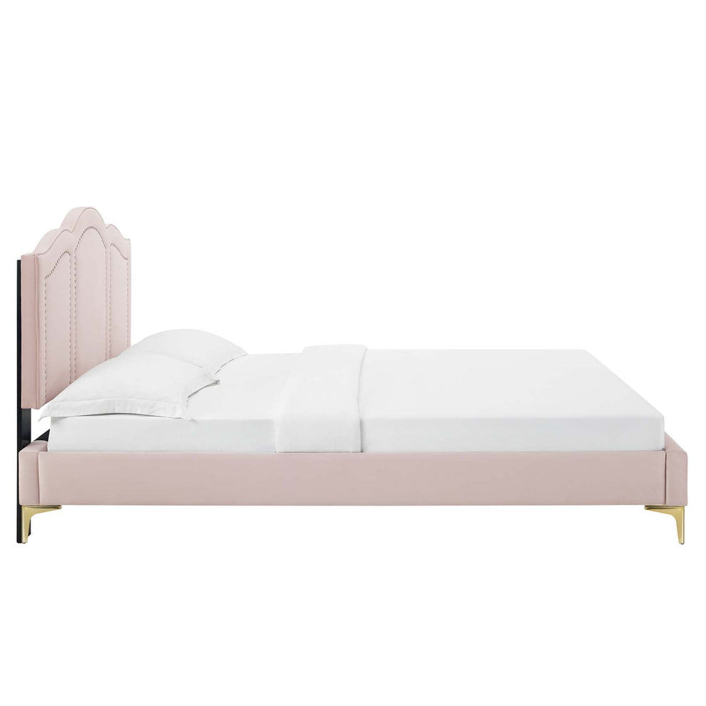 Emerson Performance Velvet King Platform Bed By Modway - MOD-6859 | Beds | Modishstore - 64