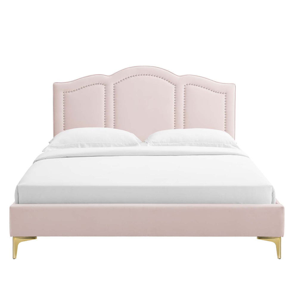 Emerson Performance Velvet King Platform Bed By Modway - MOD-6859 | Beds | Modishstore - 70