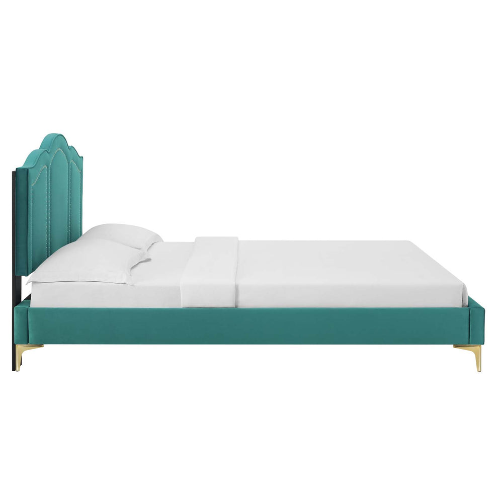 Emerson Performance Velvet King Platform Bed By Modway - MOD-6859 | Beds | Modishstore - 78