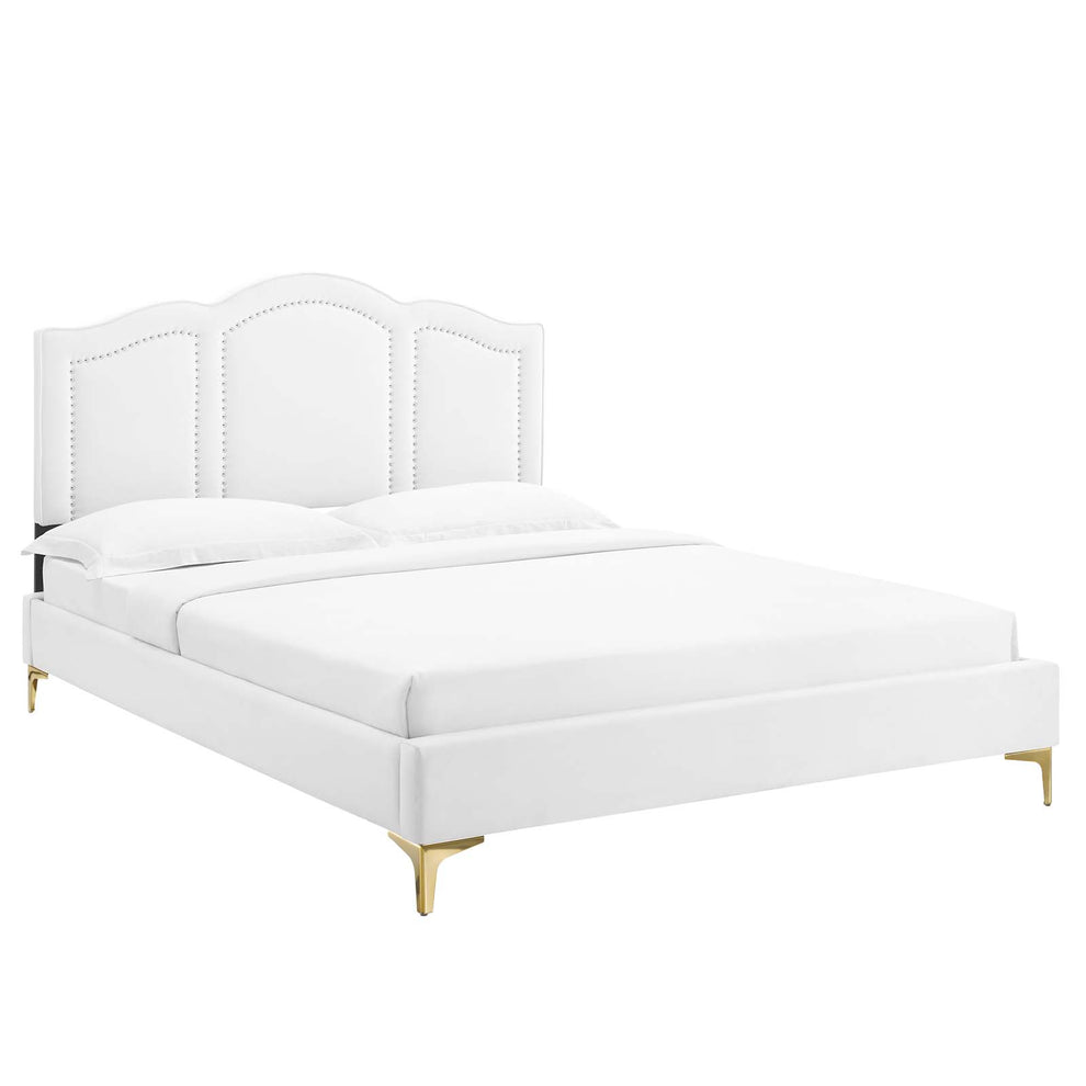 Emerson Performance Velvet King Platform Bed By Modway - MOD-6859 | Beds | Modishstore - 85