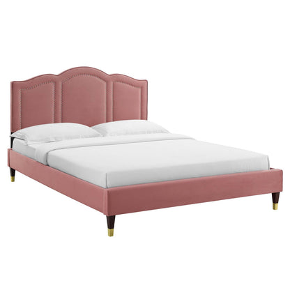 Emerson Performance Velvet King Platform Bed By Modway - MOD-6860 | Beds | Modishstore - 15