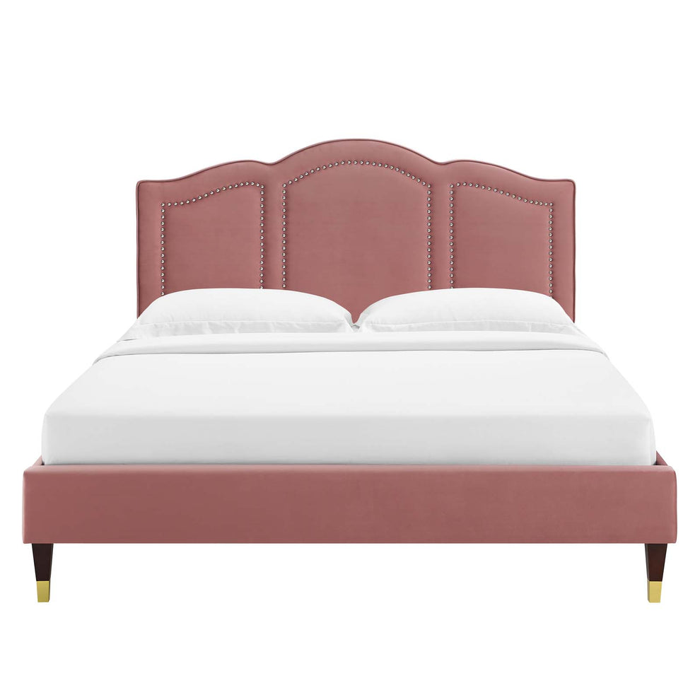 Emerson Performance Velvet King Platform Bed By Modway - MOD-6860 | Beds | Modishstore - 28