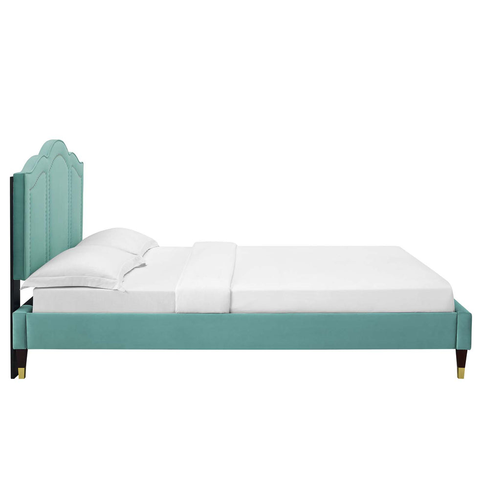 Emerson Performance Velvet King Platform Bed By Modway - MOD-6860 | Beds | Modishstore - 36