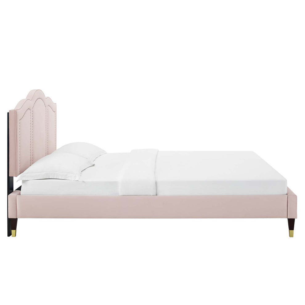 Emerson Performance Velvet King Platform Bed By Modway - MOD-6860 | Beds | Modishstore - 64