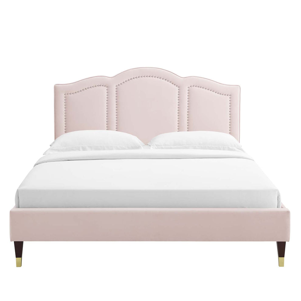 Emerson Performance Velvet King Platform Bed By Modway - MOD-6860 | Beds | Modishstore - 70