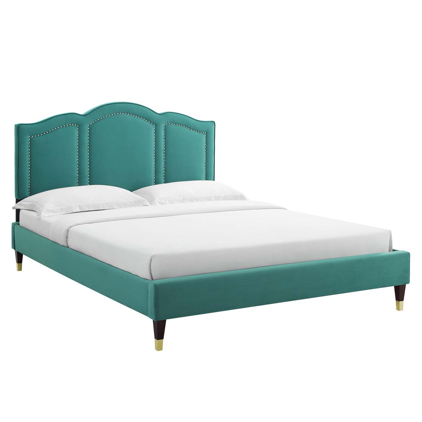 Emerson Performance Velvet King Platform Bed By Modway - MOD-6860 | Beds | Modishstore - 71