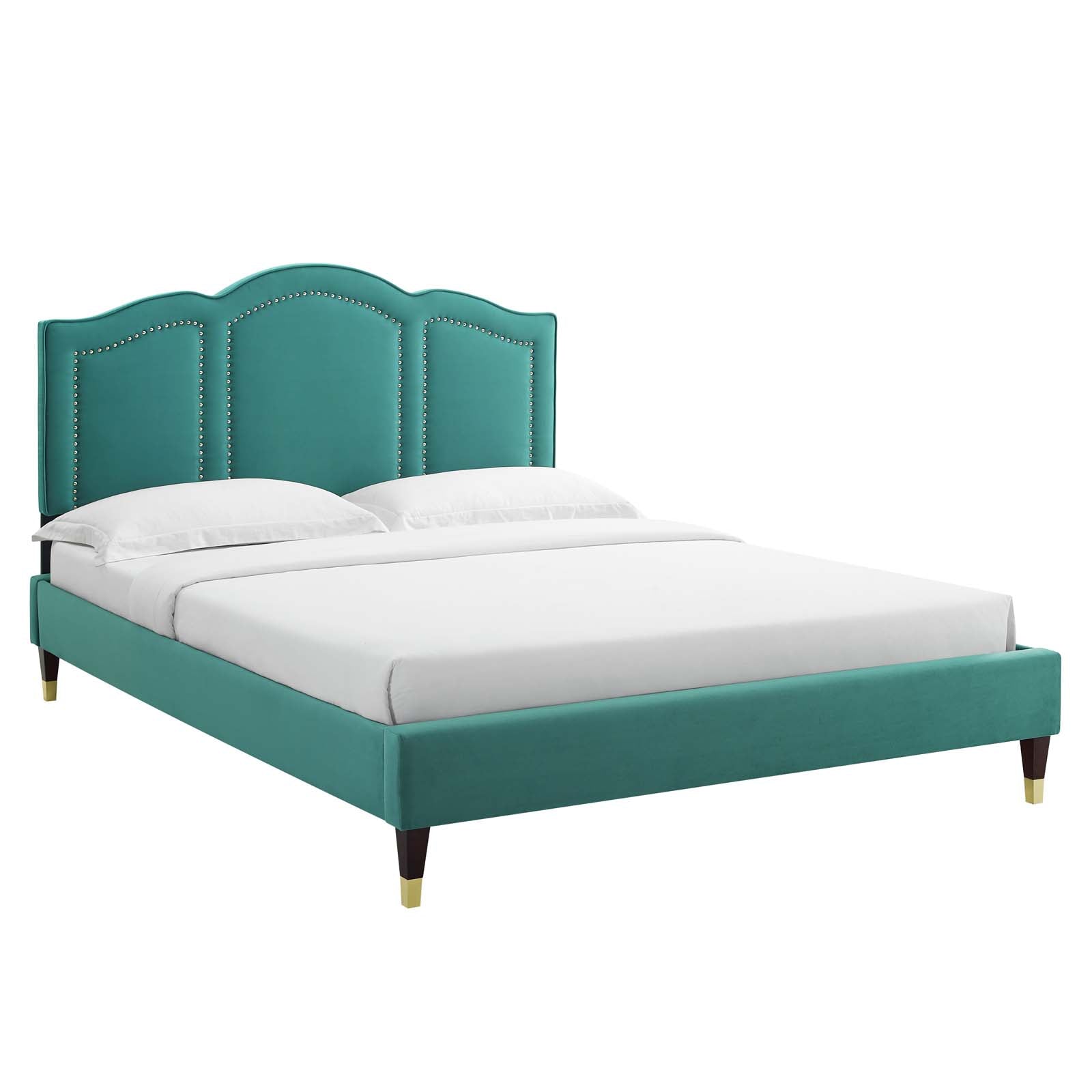 Emerson Performance Velvet King Platform Bed By Modway - MOD-6860 | Beds | Modishstore - 71