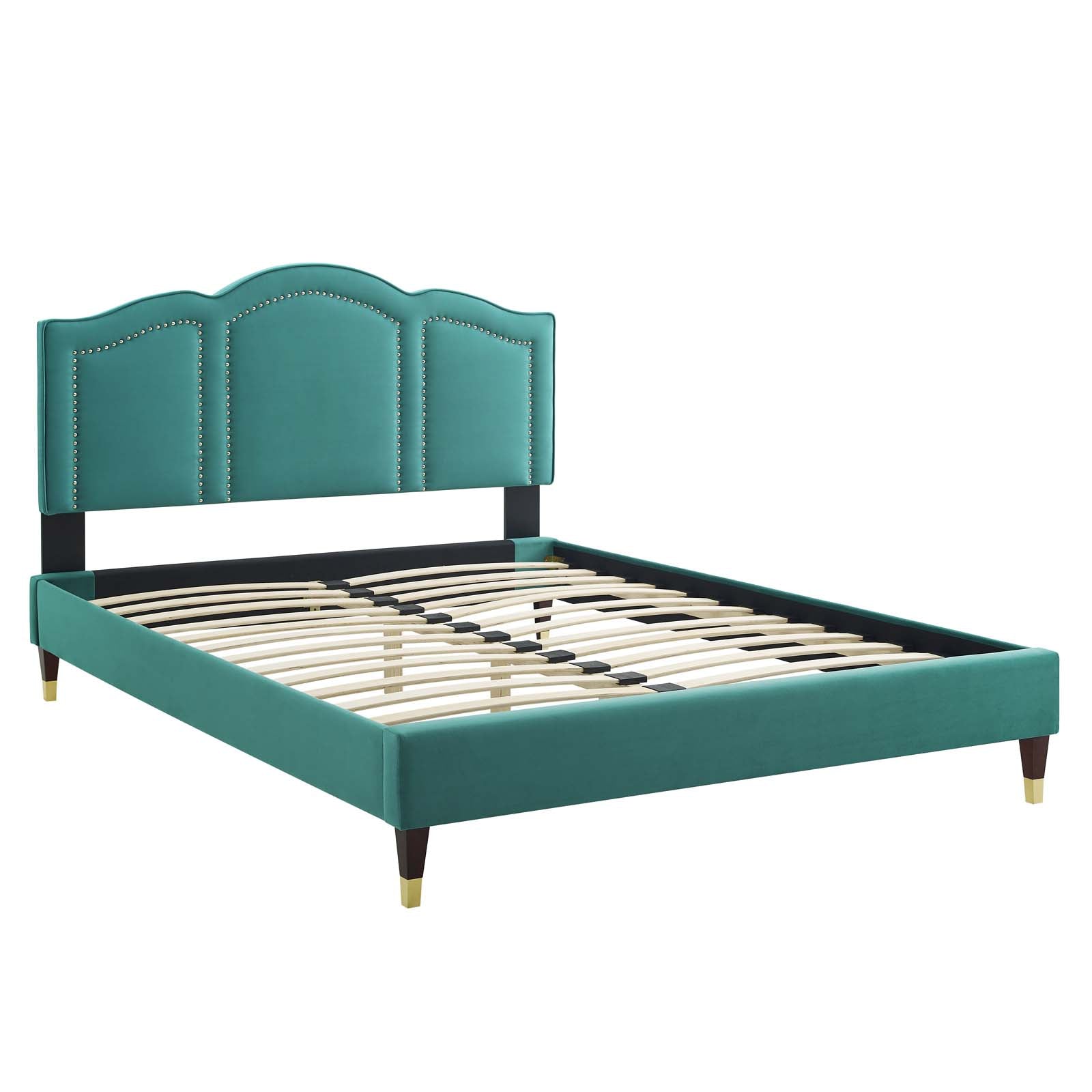 Emerson Performance Velvet King Platform Bed By Modway - MOD-6860 | Beds | Modishstore - 79