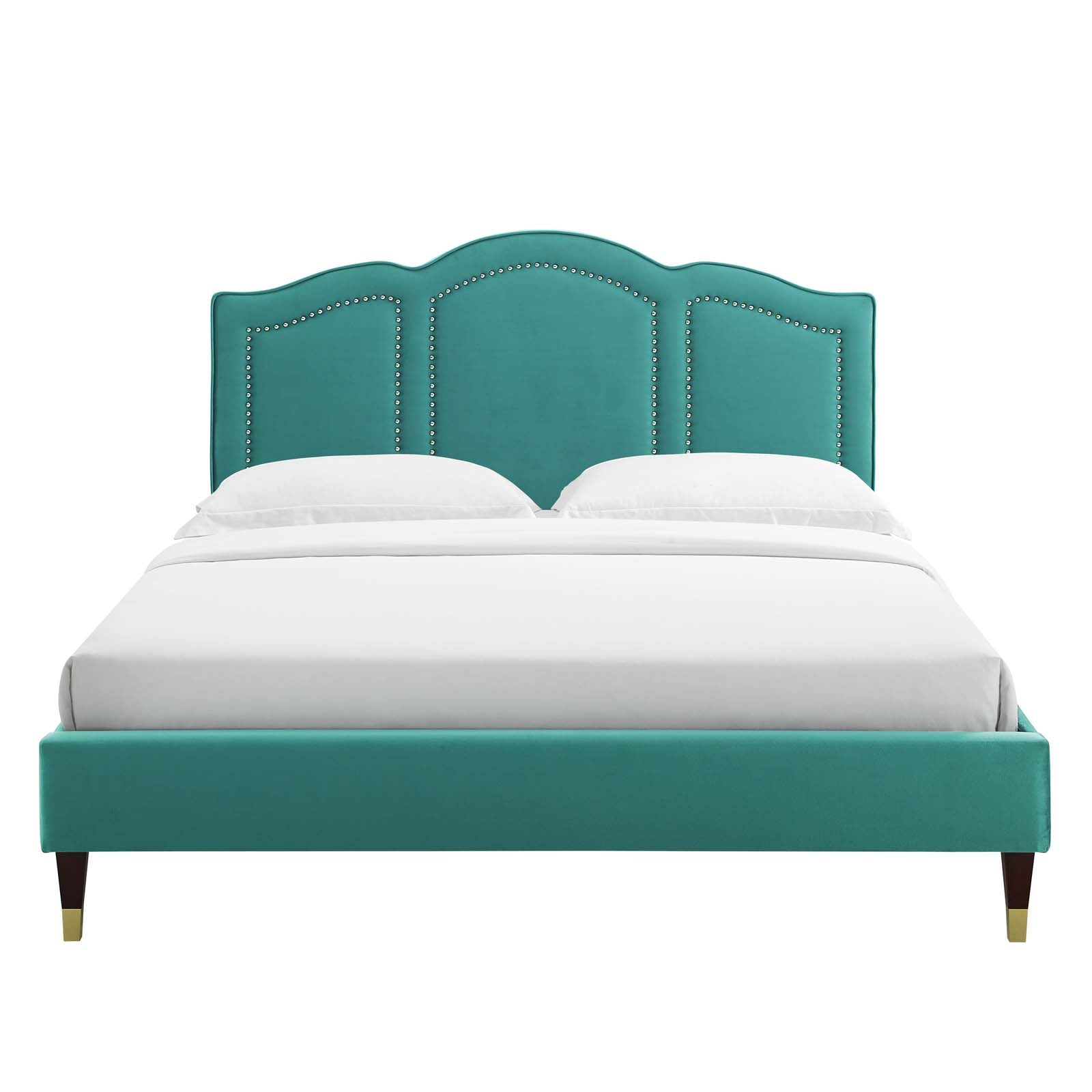 Emerson Performance Velvet King Platform Bed By Modway - MOD-6860 | Beds | Modishstore - 84