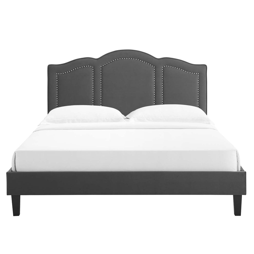 Emerson Performance Velvet King Platform Bed By Modway - MOD-6861 | Beds | Modishstore - 12