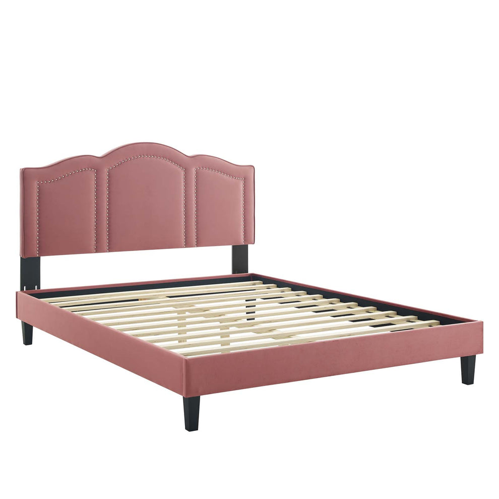 Emerson Performance Velvet King Platform Bed By Modway - MOD-6861 | Beds | Modishstore - 21