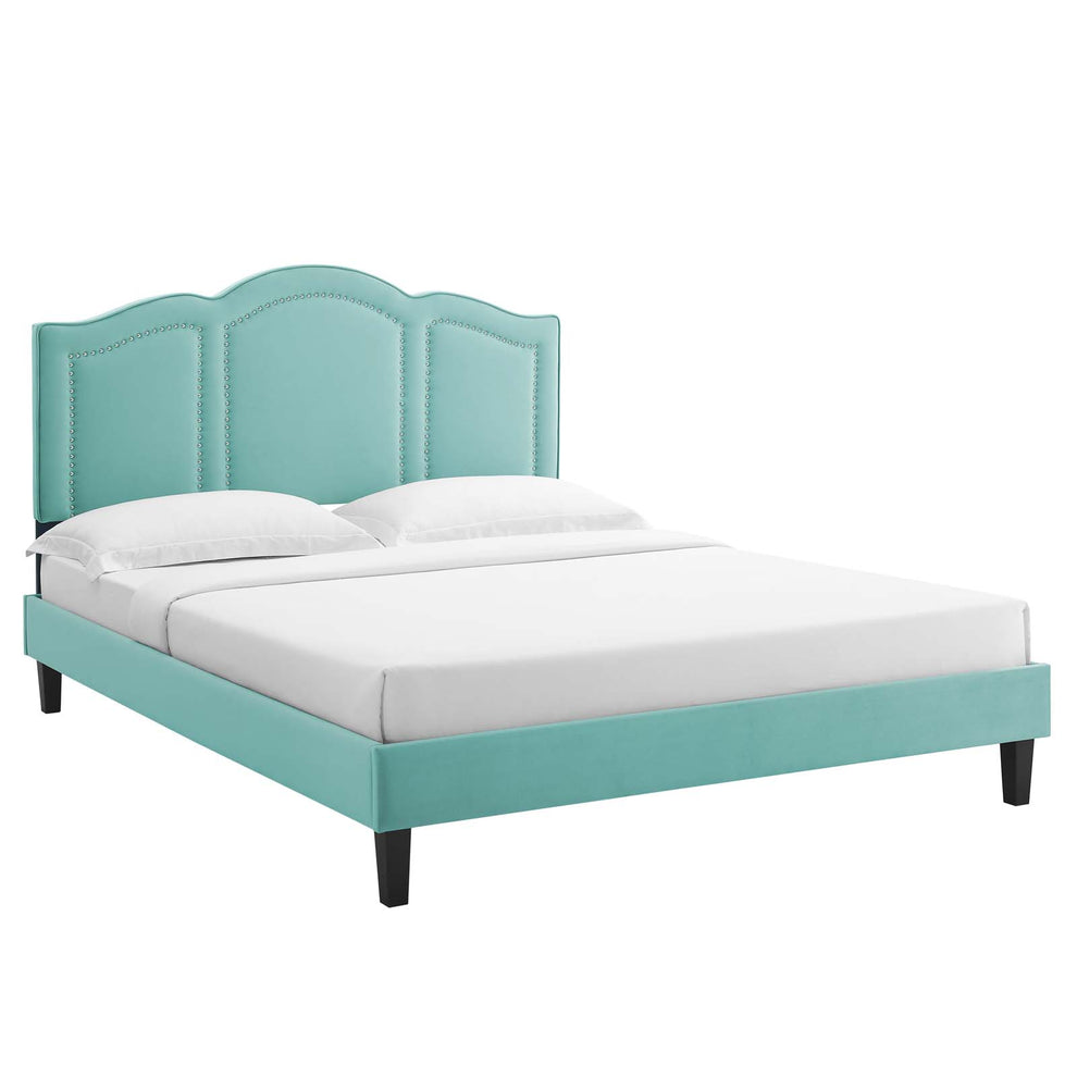 Emerson Performance Velvet King Platform Bed By Modway - MOD-6861 | Beds | Modishstore - 40