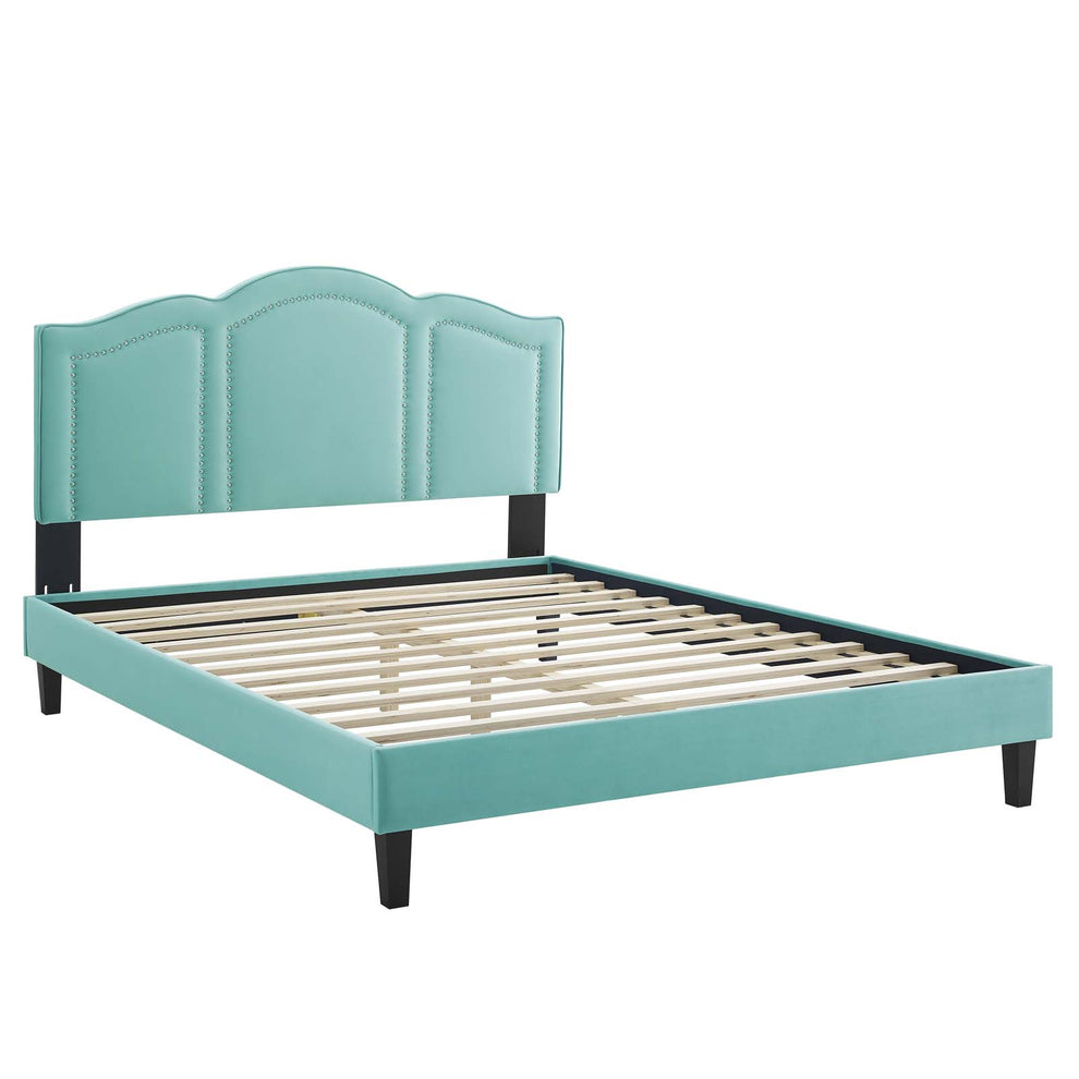 Emerson Performance Velvet King Platform Bed By Modway - MOD-6861 | Beds | Modishstore - 47