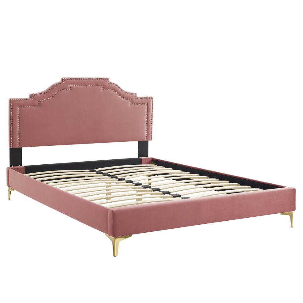 Adelaide Performance Velvet King Platform Bed By Modway - MOD-6862 | Beds | Modishstore - 23