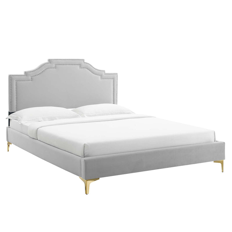 Adelaide Performance Velvet King Platform Bed By Modway - MOD-6862 | Beds | Modishstore - 29