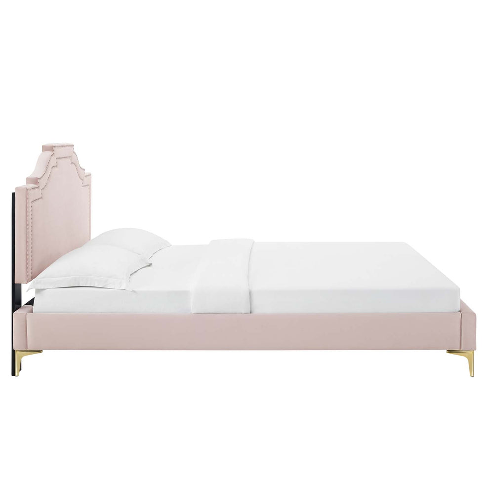 Adelaide Performance Velvet King Platform Bed By Modway - MOD-6862 | Beds | Modishstore - 78