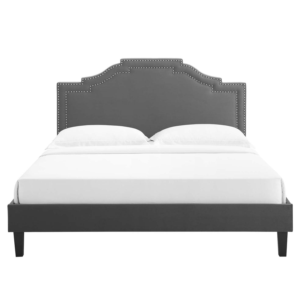 Adelaide Performance Velvet King Platform Bed By Modway - MOD-6864 | Beds | Modishstore - 12
