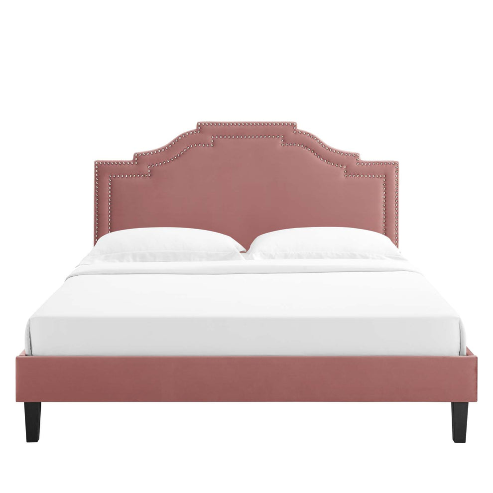 Adelaide Performance Velvet King Platform Bed By Modway - MOD-6864 | Beds | Modishstore - 25