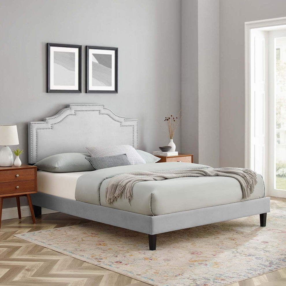 Adelaide Performance Velvet King Platform Bed By Modway - MOD-6864 | Beds | Modishstore - 32