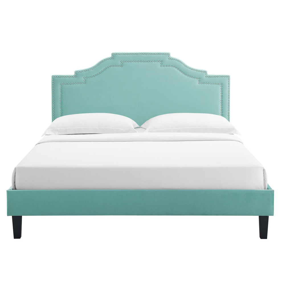 Adelaide Performance Velvet King Platform Bed By Modway - MOD-6864 | Beds | Modishstore - 51