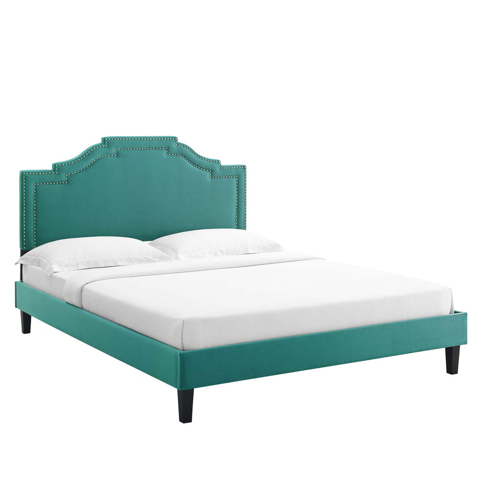 Adelaide Performance Velvet King Platform Bed By Modway - MOD-6864 | Beds | Modishstore - 79