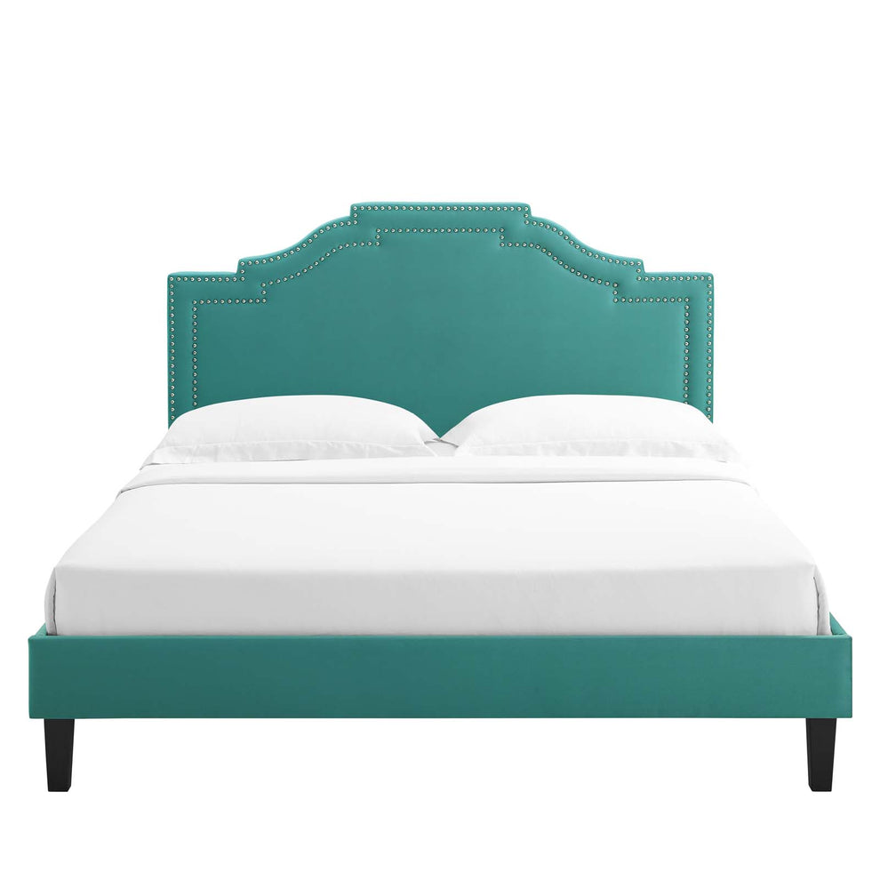 Adelaide Performance Velvet King Platform Bed By Modway - MOD-6864 | Beds | Modishstore - 90