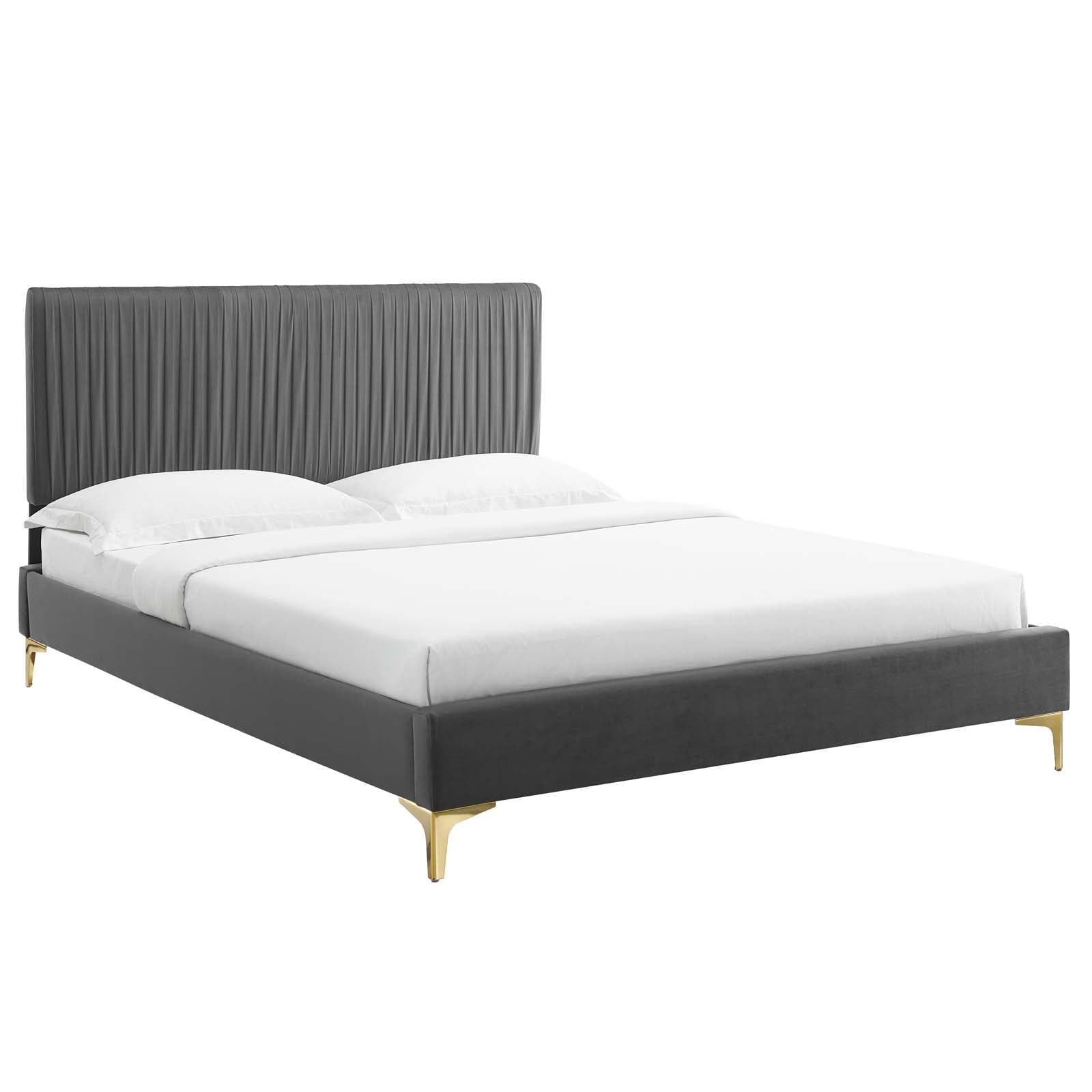 Modway Peyton Performance Velvet Twin Platform Bed - MOD-6865 | Beds | Modishstore - 2