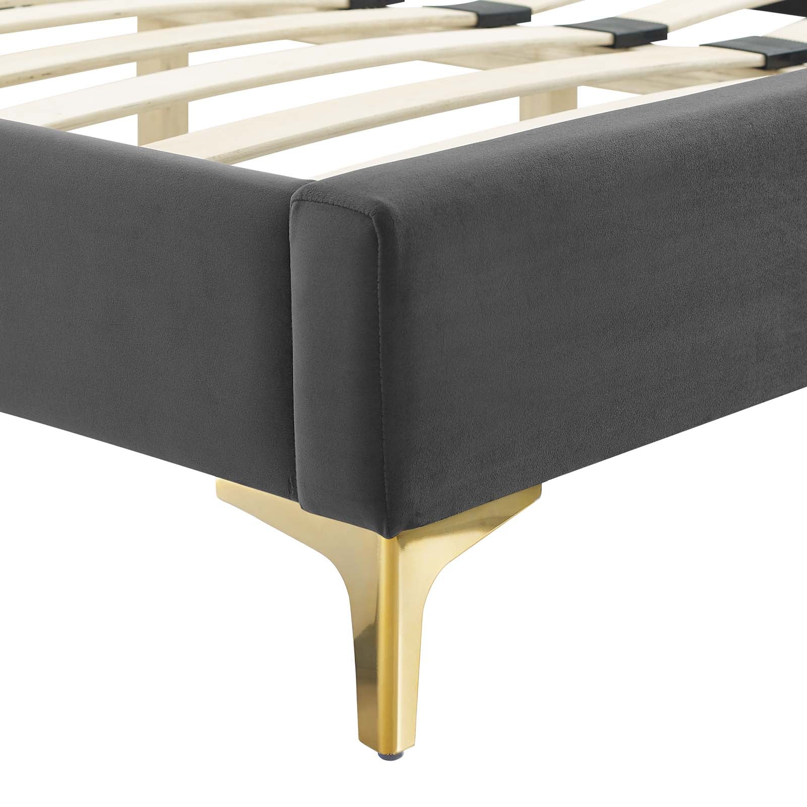 Modway Peyton Performance Velvet Twin Platform Bed - MOD-6865 | Beds | Modishstore - 4
