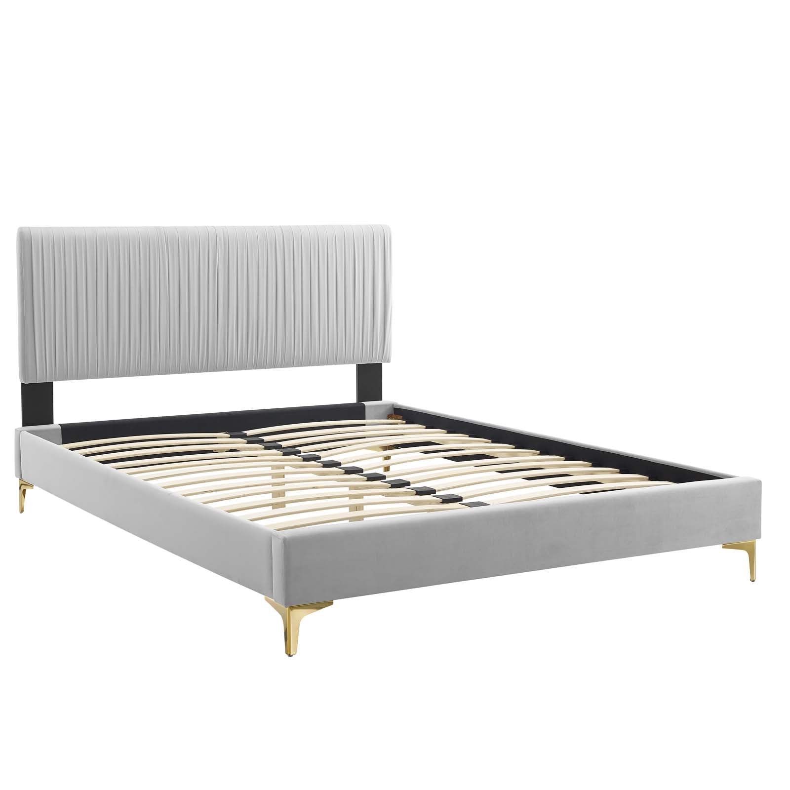 Modway Peyton Performance Velvet Twin Platform Bed | Beds | Modishstore-18