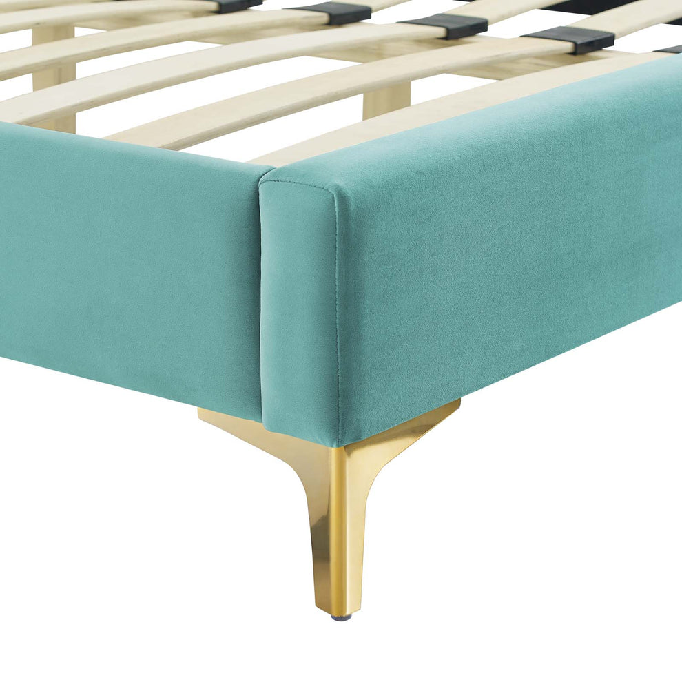 Modway Peyton Performance Velvet Twin Platform Bed - MOD-6865 | Beds | Modishstore - 28
