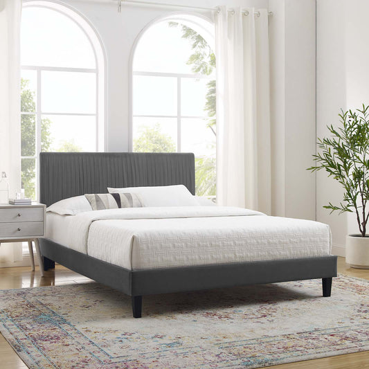 Modway Peyton Performance Velvet Twin Platform Bed - MOD-6867 | Beds | Modishstore - 1