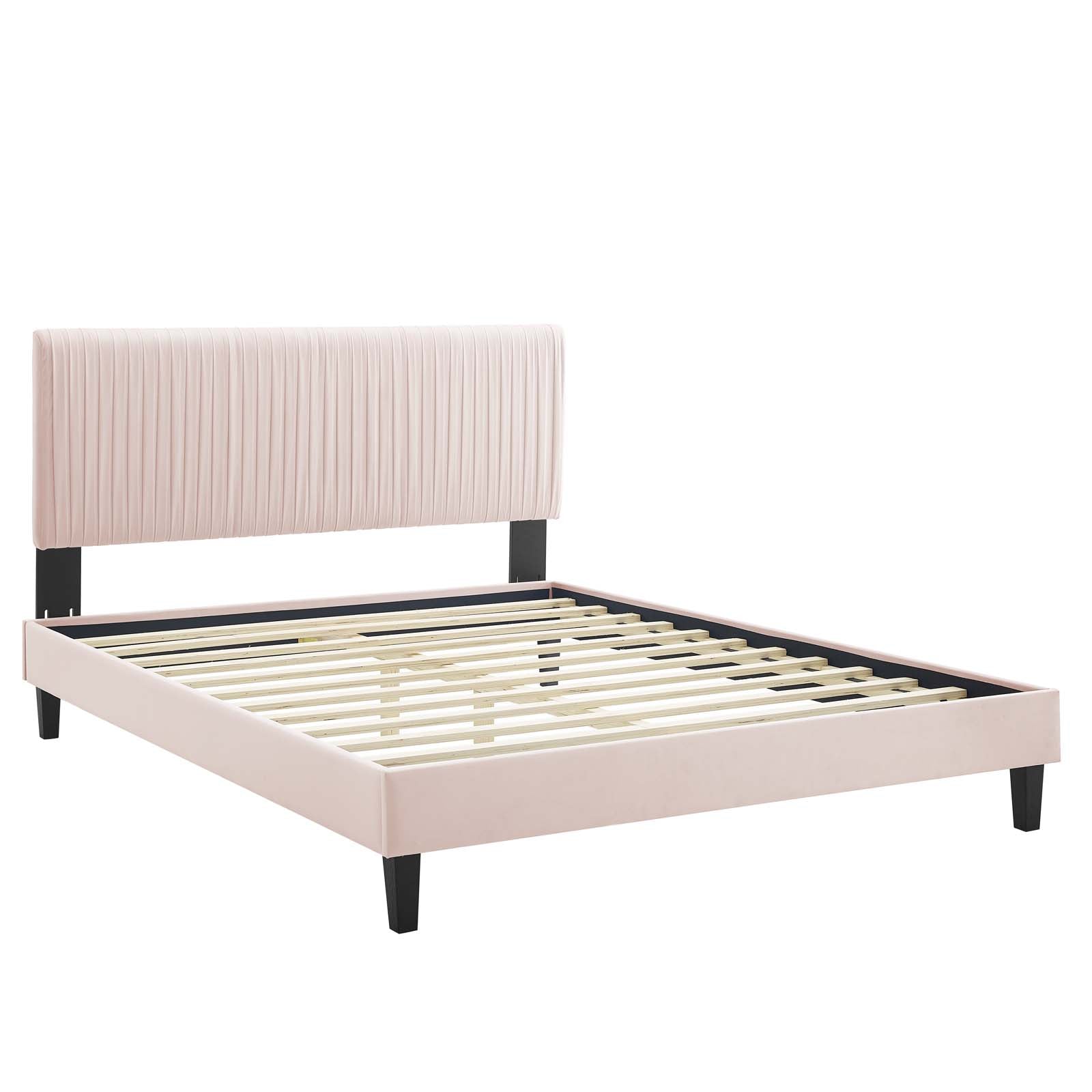 Modway Peyton Performance Velvet Twin Platform Bed | Beds | Modishstore-38