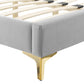 Modway Peyton Performance Velvet Full Platform Bed | Beds | Modishstore-18