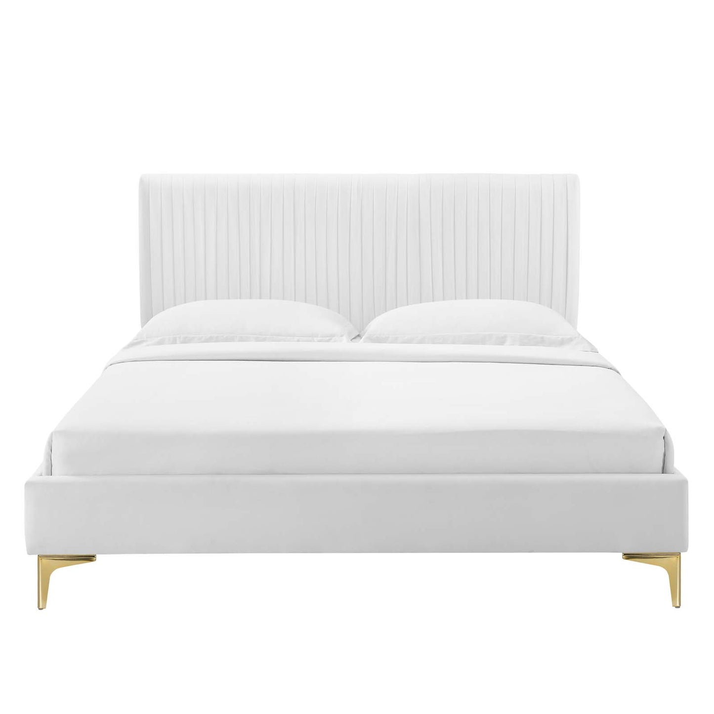 Modway Peyton Performance Velvet Full Platform Bed | Beds | Modishstore-55