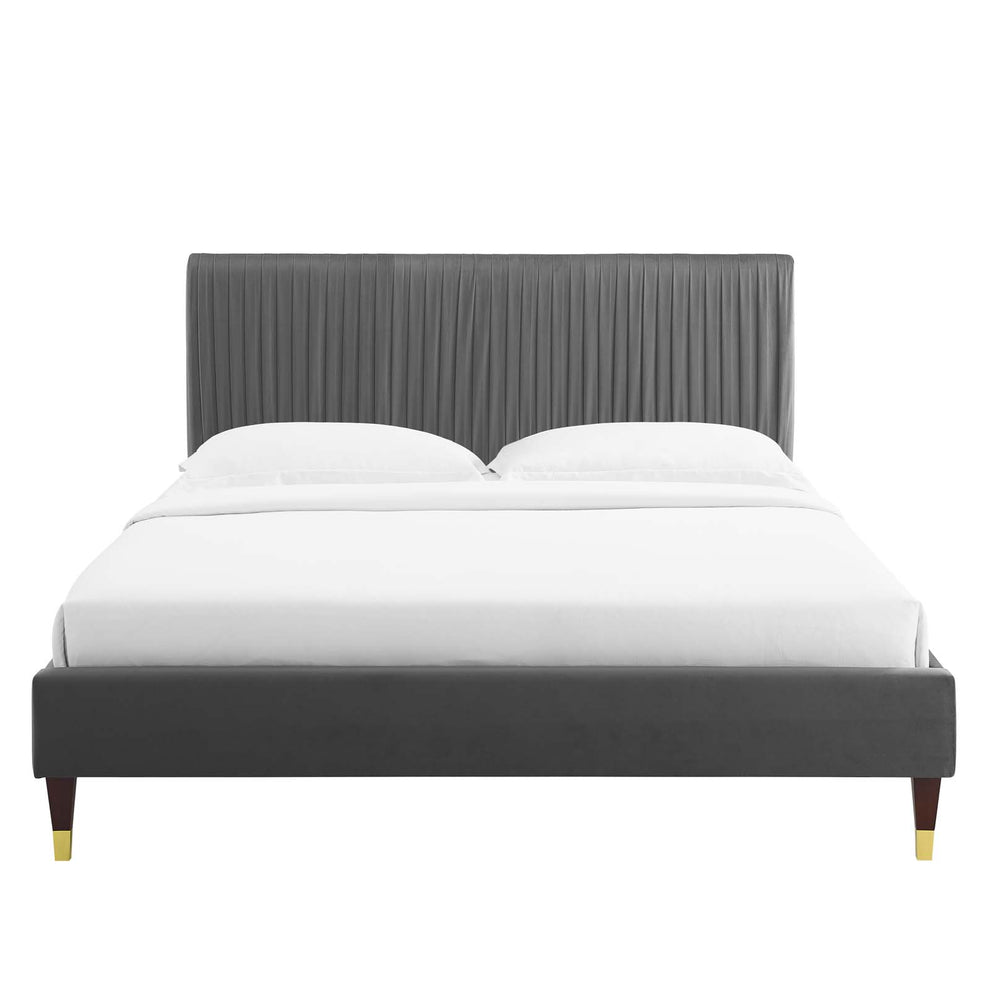 Modway Peyton Performance Velvet Full Platform Bed - MOD-6869 | Beds | Modishstore - 6