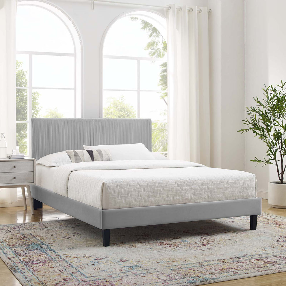 Modway Peyton Performance Velvet Full Platform Bed - MOD-6870 | Beds | Modishstore - 62