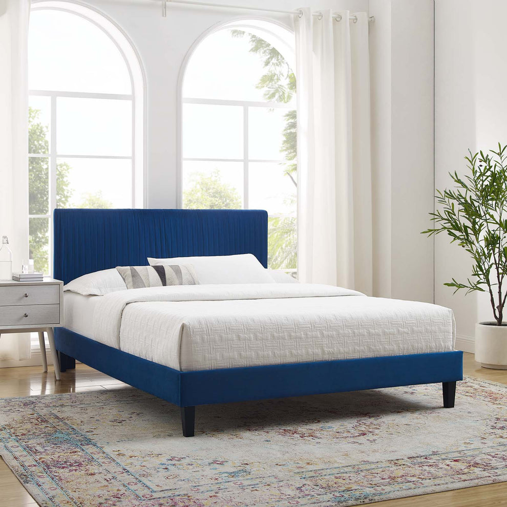 Modway Peyton Performance Velvet Full Platform Bed - MOD-6870 | Beds | Modishstore - 60