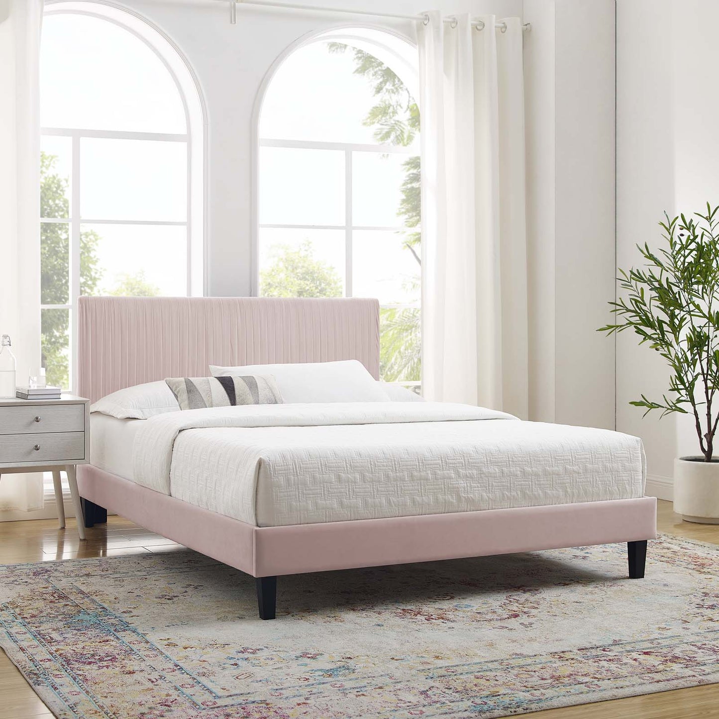 Modway Peyton Performance Velvet Full Platform Bed - MOD-6870 | Beds | Modishstore - 61