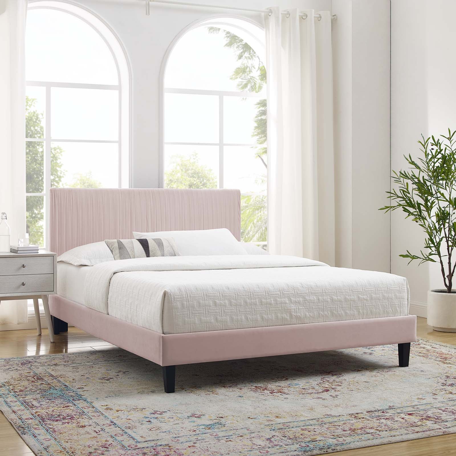 Modway Peyton Performance Velvet Full Platform Bed - MOD-6870 | Beds | Modishstore - 61
