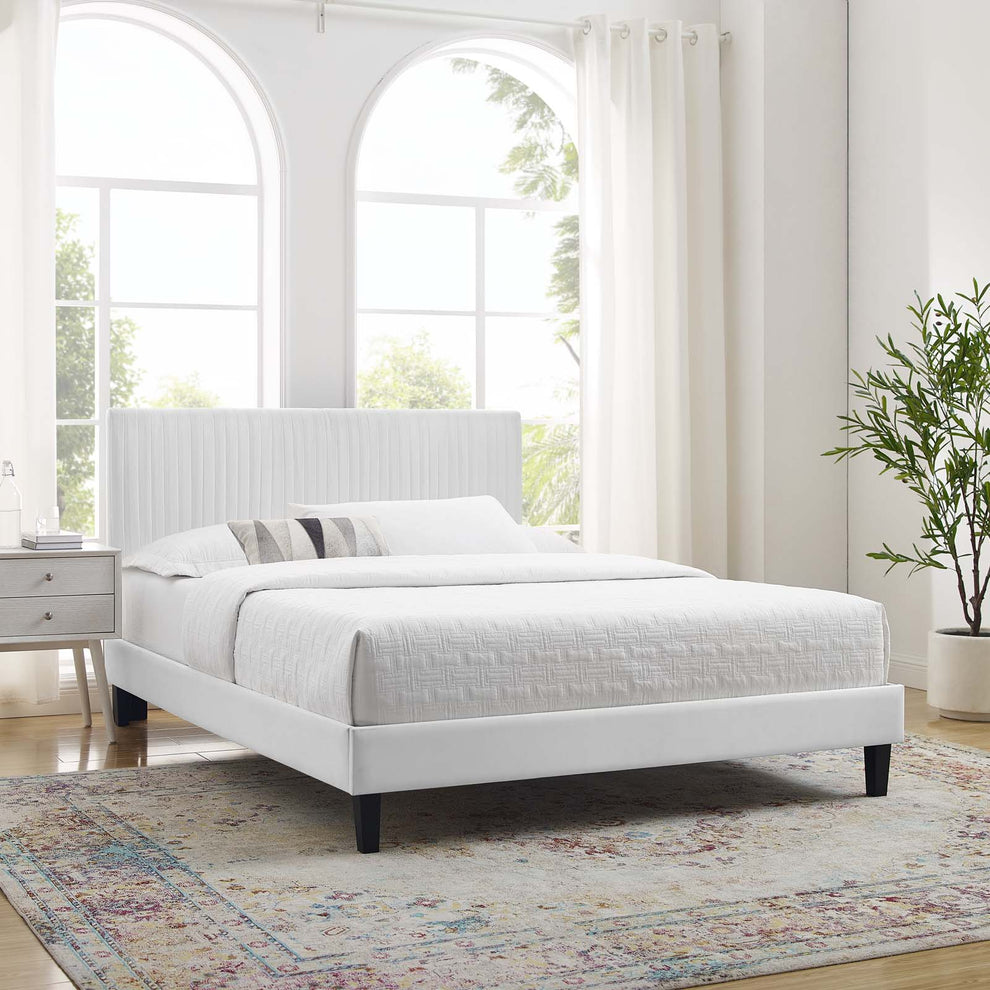 Modway Peyton Performance Velvet Full Platform Bed - MOD-6870 | Beds | Modishstore - 59