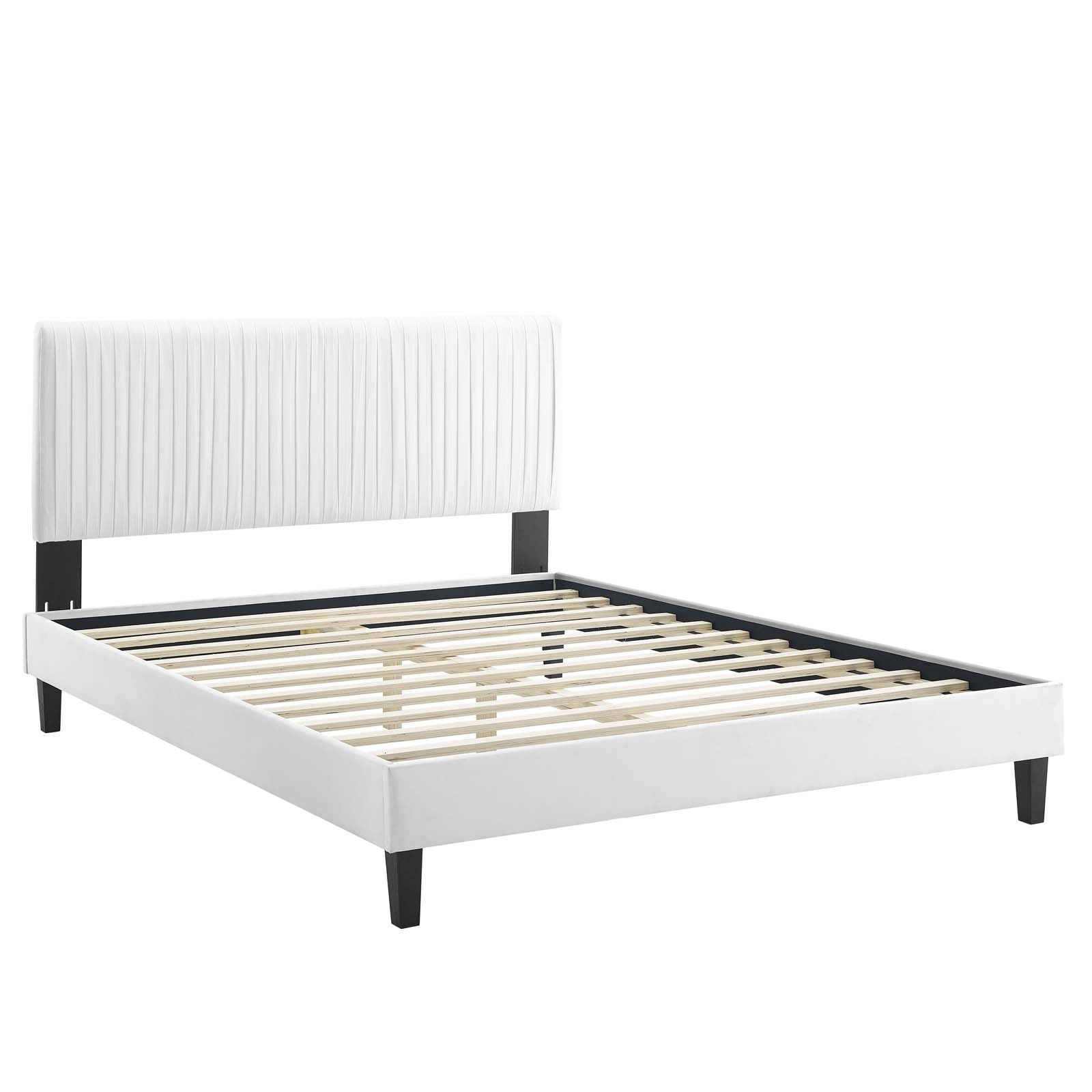 Modway Peyton Performance Velvet Full Platform Bed | Beds | Modishstore-52