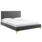 Modway Peyton Performance Velvet King Platform Bed - MOD-6871 | Beds | Modishstore - 2